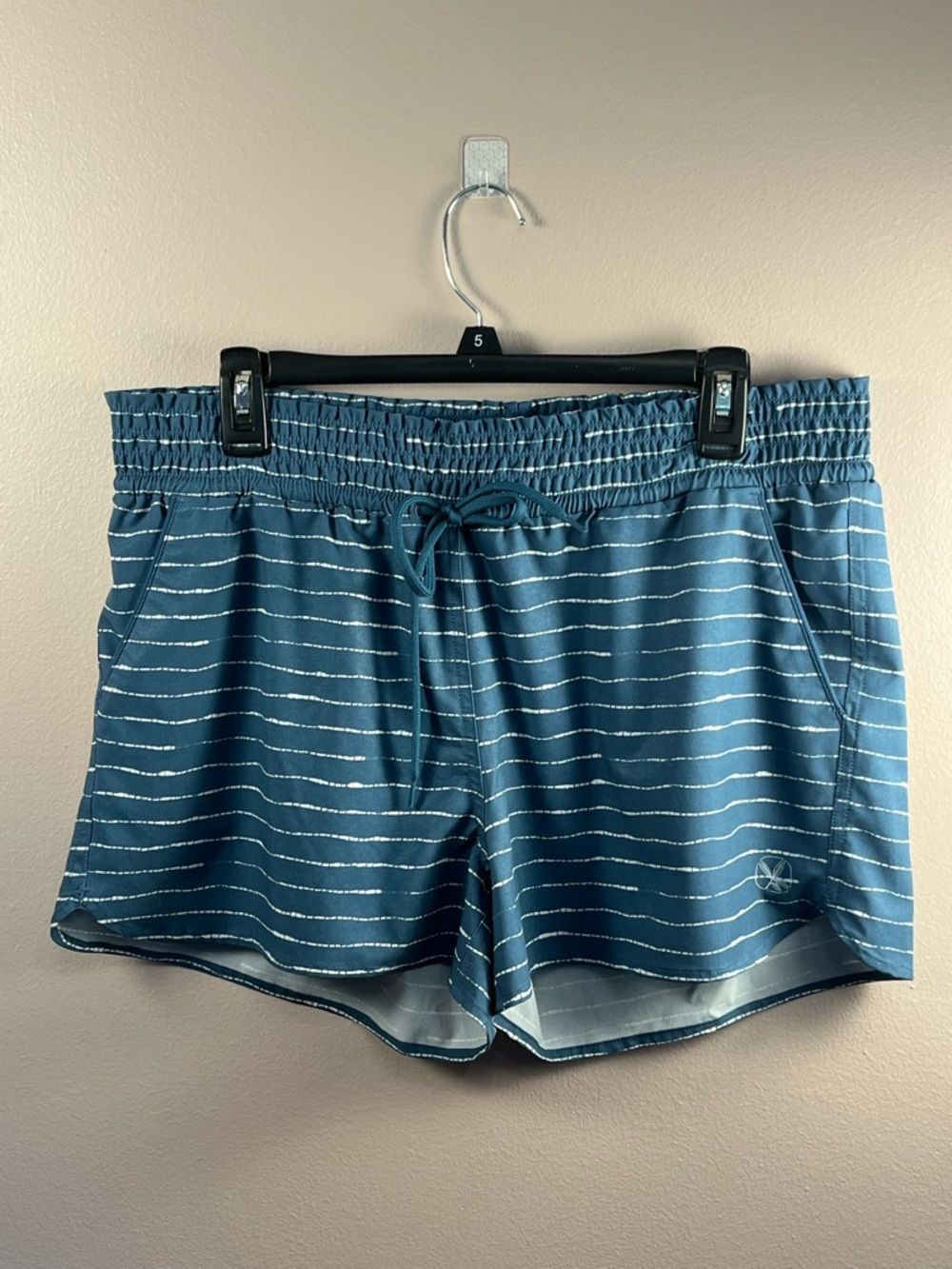 Carve Designs Blue Striped Athletic Shorts